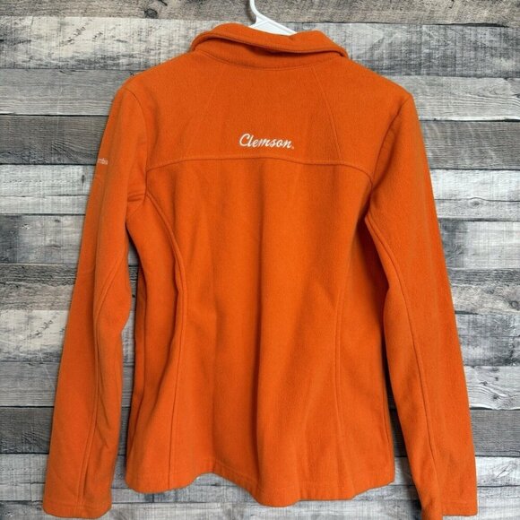 Columbia Clemson Tigers Orange Full Zip Fleece Women’s Medium - Picture 7 of 10